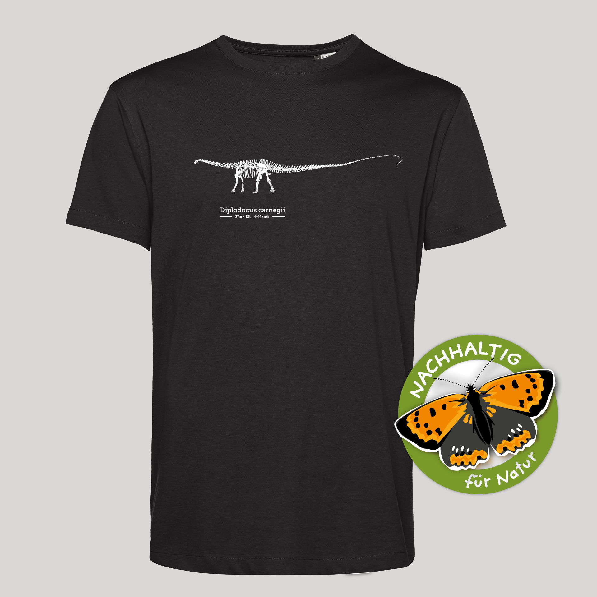 T-Shirt Diplodocus schwarz | Naturkundemuseum Shop